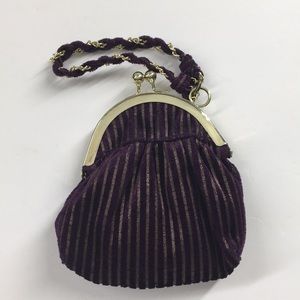 Lulu purple striped purse
